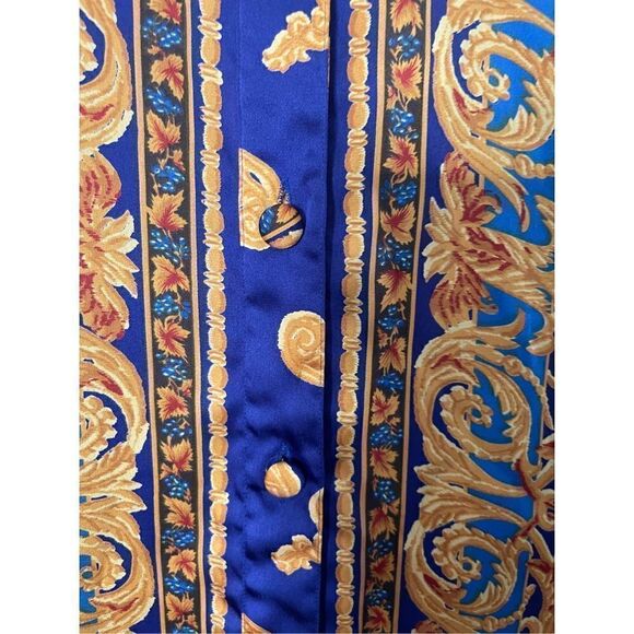 VTG 1990s Baroque Print Long sleeve shirt - Picture 6 of 8